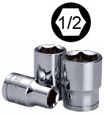 1/2" DR MM - HEXAGONAL CORTO