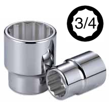 3/4" DR PULG - POLIGONAL CORTO