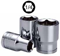 1/4" DR PULG - HEXAGONAL CORTO