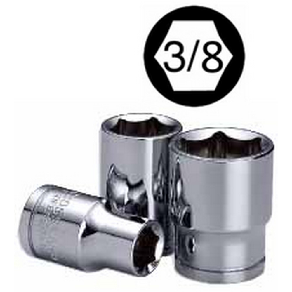 3/8" DR MM - HEXAGONAL CORTO