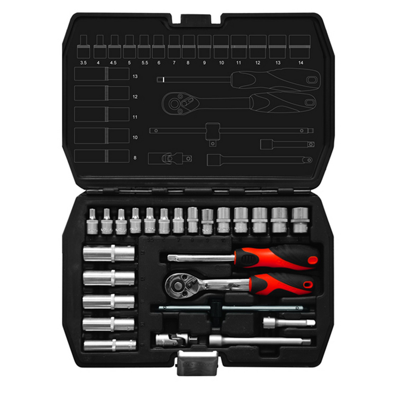 SET DE LLAVES DE DADOS 1/4" DR